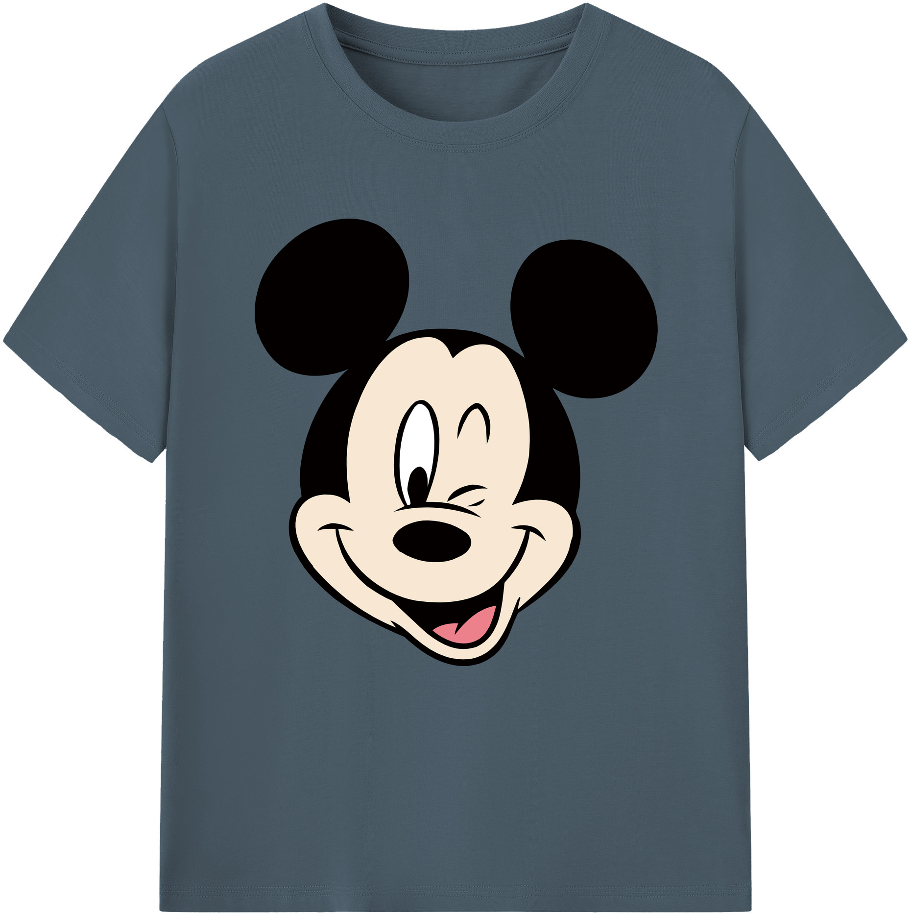 （画像用） ミッキーマウス Mickey Mouse 綿100％半袖Tシャツ（フロントプリント）